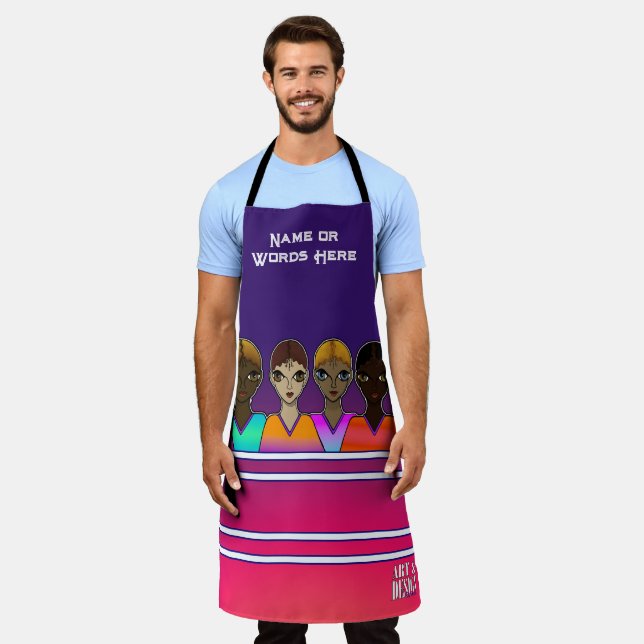 Women Aligned All-Over Print Apron (Worn)