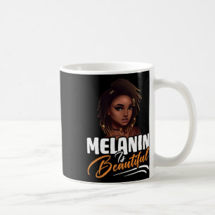 Women American Afro Queen Black Pride Melanin Is B Coffee Mug
