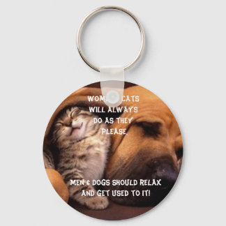 Women and Cats Key Ring