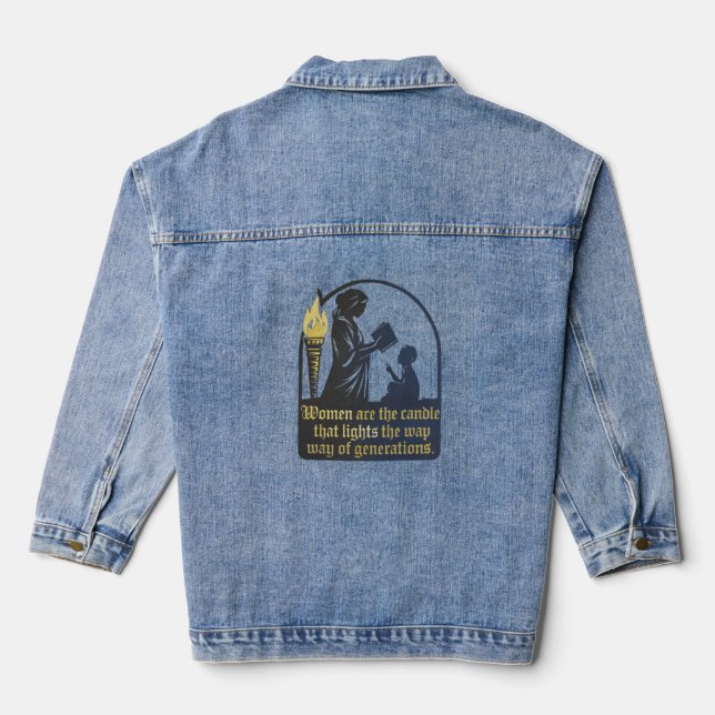 Women and Generational Building Denim Jacket (Back)