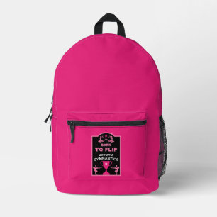 Women And Girls Artistic Gymnastics Printed Backpack