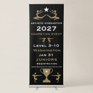 Women And Girls Artistic Gymnastics Retractable Banner