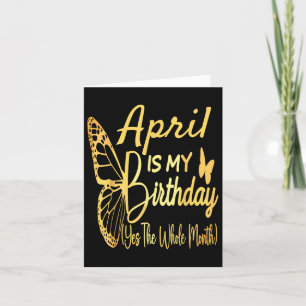 Women April Birthday For Women April Is My Birthda Card