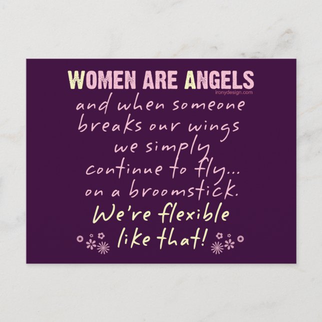Women are Angels Postcard (Front)