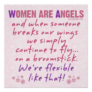Women are Angels Quote Poster