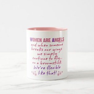 Women are Angels Two-Tone Coffee Mug