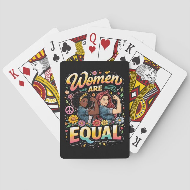 Women Are Equal Playing Cards (Back)