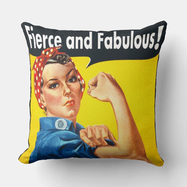 Women Are Fierce and Fabulous Cushion (Front)