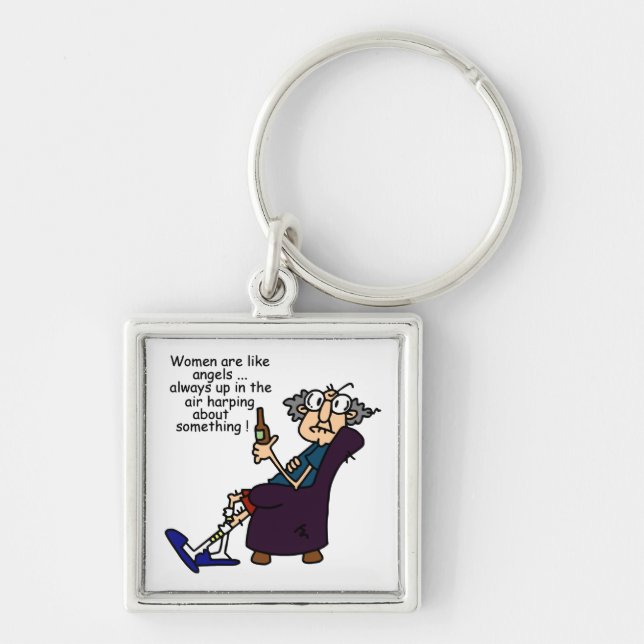 Women Are Like Angels Key Ring (Front)