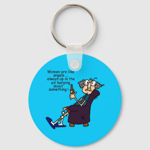 Women Are Like Angels Key Ring