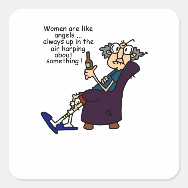 Women Are Like Angels Square Sticker (Front)