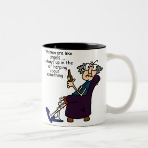 Women Are Like Angels Two-Tone Coffee Mug