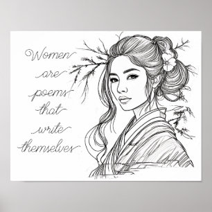 Women are poems that write themselves poster