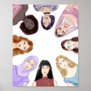 women, art,  poster