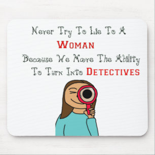 women as detectives mouse mat