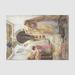 Women at the Fountain by Arthur Bridgman Tissue Paper