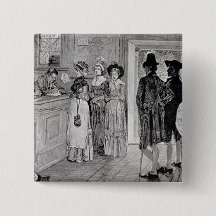 Women at the Polls in New Jersey 15 Cm Square Badge