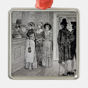 Women at the Polls in New Jersey Metal Tree Decoration