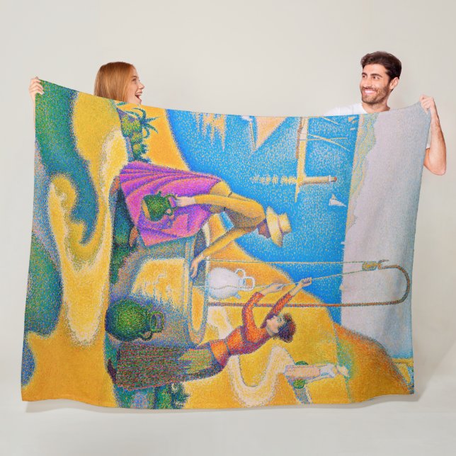 Women at the Well, Signac Fleece Blanket (In Situ)