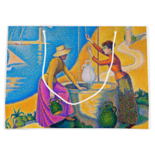 Women at the Well, Signac Large Gift Bag
