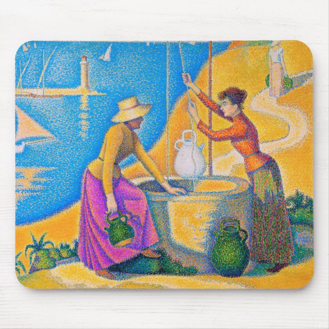 Women at the Well, Signac Mouse Mat (Front)