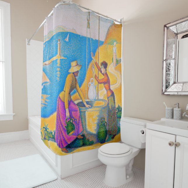 Women at the Well, Signac Shower Curtain (In Situ)