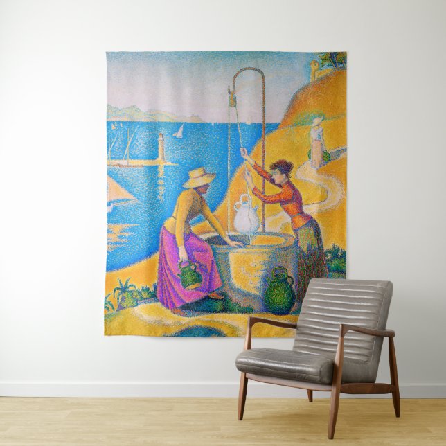 Women at the Well, Signac Tapestry (In Situ)