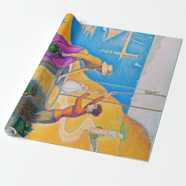 Women at the Well, Signac Wrapping Paper (Unrolled)