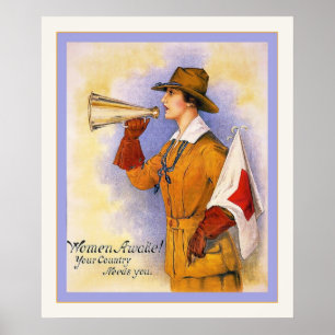 Women Awake!~ Vintage World War 1 Poster