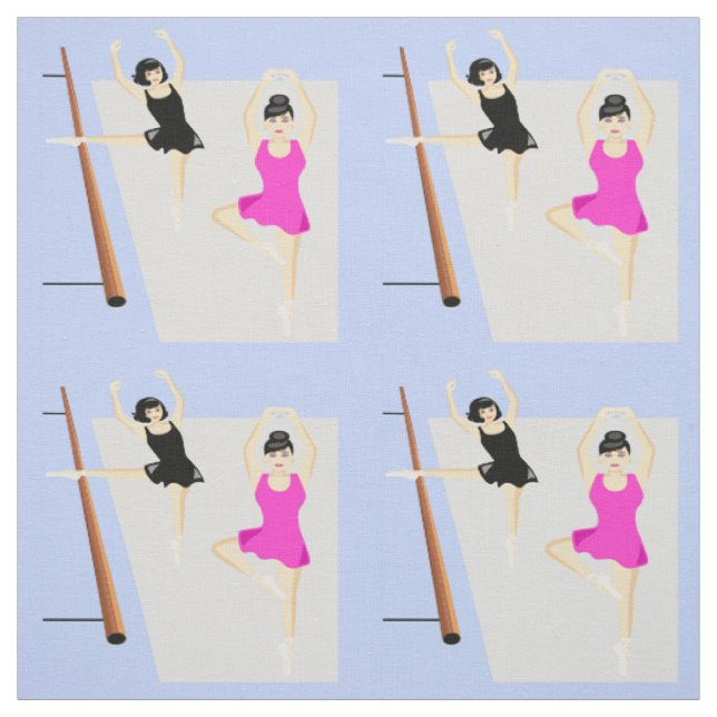 Women Ballet Dancers Fabric (Swatch)