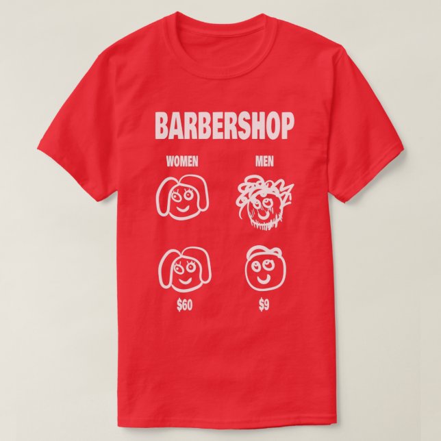 Women Barber Barbershop T-Shirt (Design Front)