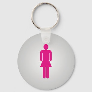 Women Bathroom Logo Key Ring