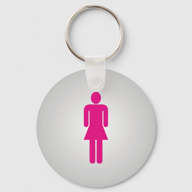 Women Bathroom Logo Key Ring (Front)