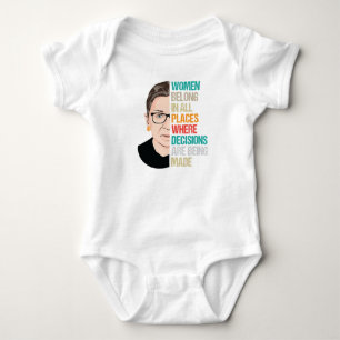 Women Belong In All Place Where Decisions Baby Bodysuit