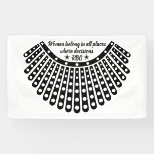 women belong in all places where decisions banner