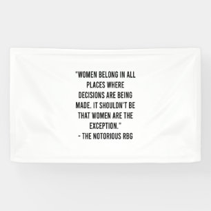 women belong in all places where decisions banner