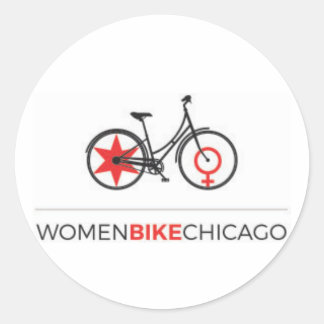 Women Bike Chicago - Step-Through Design Stickers
