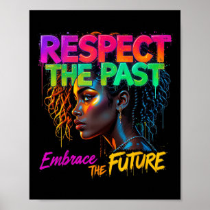 Women Black History Month Respect The Past Embrace Poster