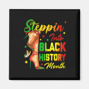 Women Black History Steppin Into African High Heel Magnet