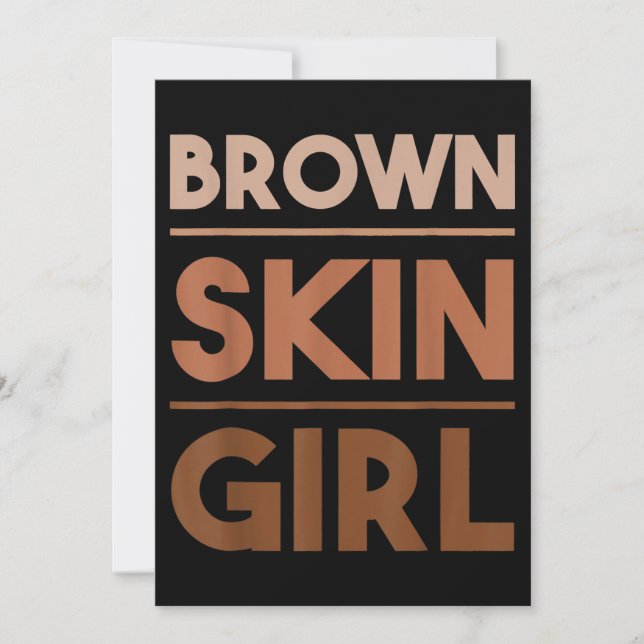 Women Black Melanin Queen Magic Brown Skin Girl Ju Invitation (Front)
