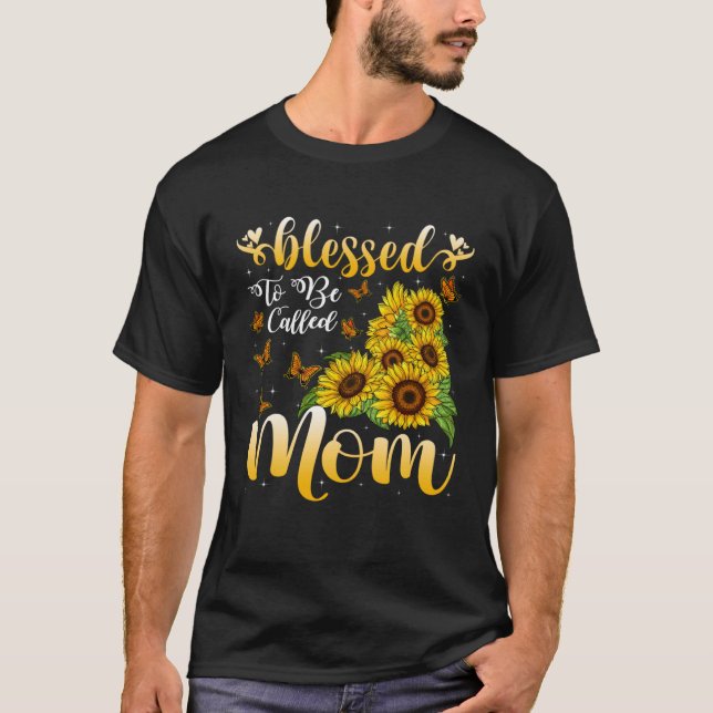 Women Blessed To Be Called Mum Sunflower Mother s  T-Shirt (Front)