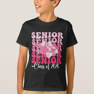 Women Bow Groovy Senior Year 2025 Graduation Cl Of T-Shirt