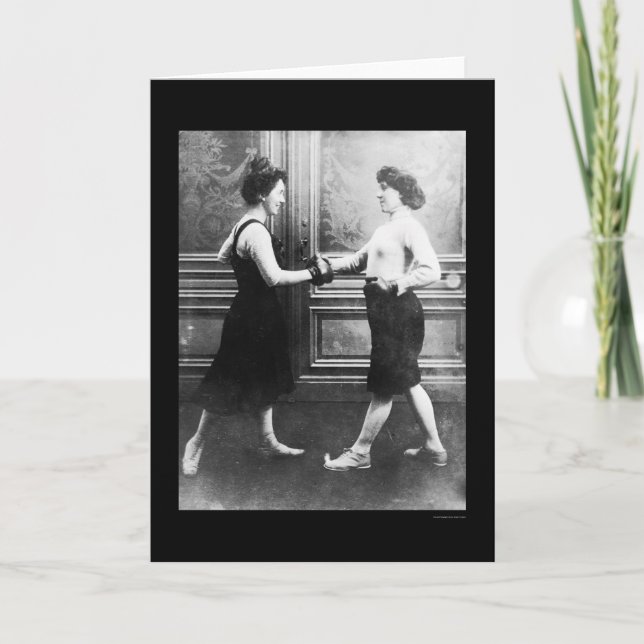 Women Boxing Match 1912 Card (Front)
