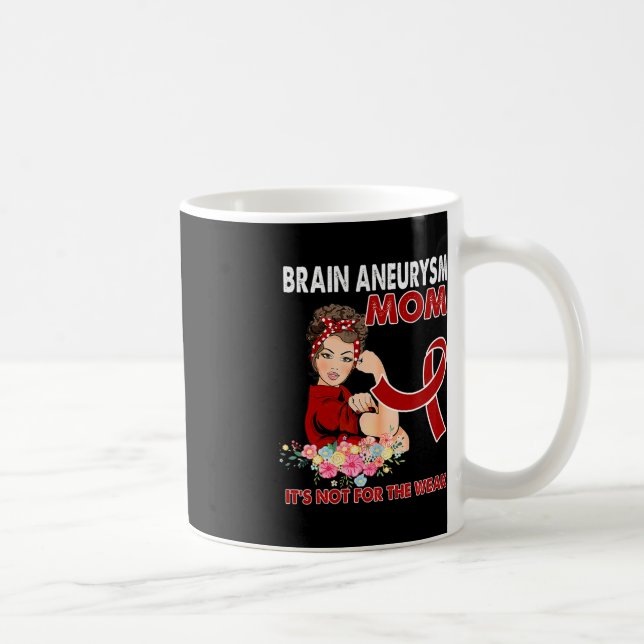 Women Brain Aneurysm Awareness Ribbon  Coffee Mug (Right)
