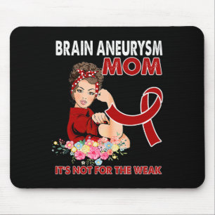 Women Brain Aneurysm Awareness Ribbon Mouse Mat
