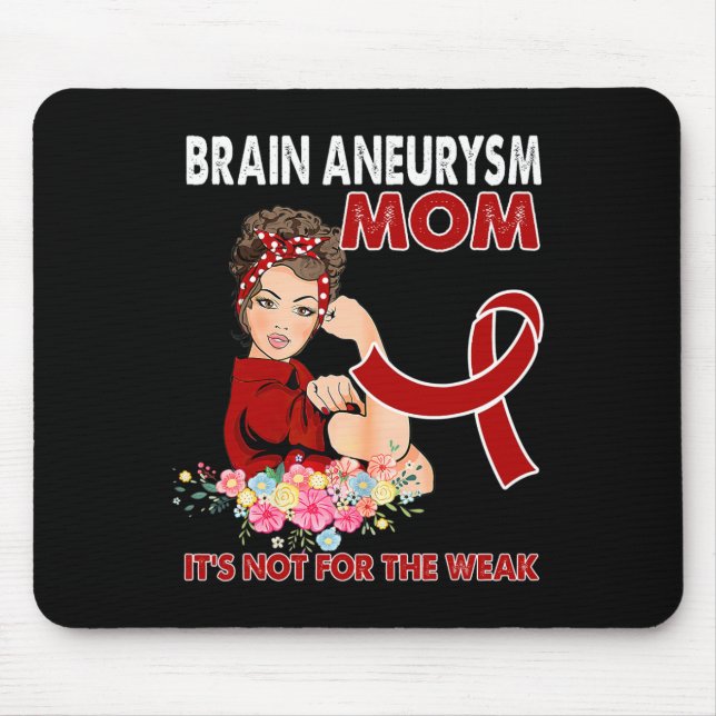 Women Brain Aneurysm Awareness Ribbon  Mouse Mat (Front)
