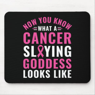 Women Breast Cancer Awareness Cancer-slaying Godde Mouse Mat