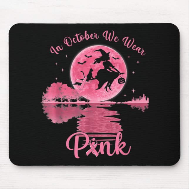 Women Breast Cancer Awareness, In October We Wear  Mouse Mat (Front)
