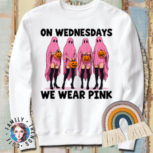 Women Breast Cancer October We Wear Pink Sweatshirt