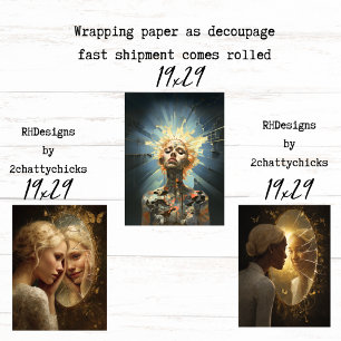 Women Broken But Made Whole Wrapping Decoupage Paper Sheet